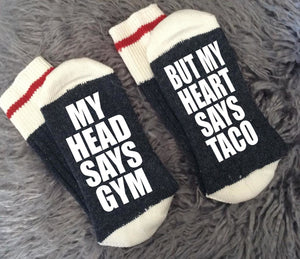 Heart Says Taco Socks