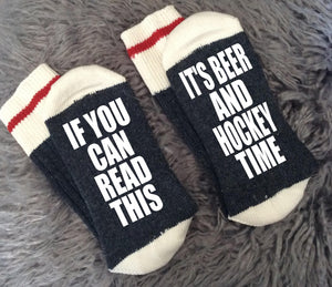 Beer and Hockey Socks
