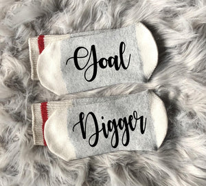 Self Made-Hustle and Heart-Goal Digger-Girl Boss-Motivational Quote-Inspirational Socks-Inspirational Gift-Entrepreneur-Entrepreneur Gift