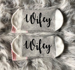 Engagement Gift-Wifey-Bride Gift-Bride Socks-Fiance Gift-Husband Gift-Wife Gift-Wedding Socks-Couple Engagement Gift-Personalized Bride Gift
