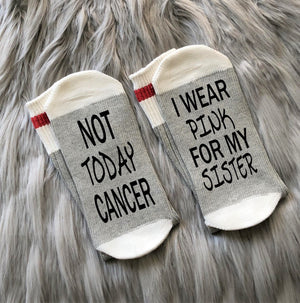 I Wear Pink For My Mom Socks
