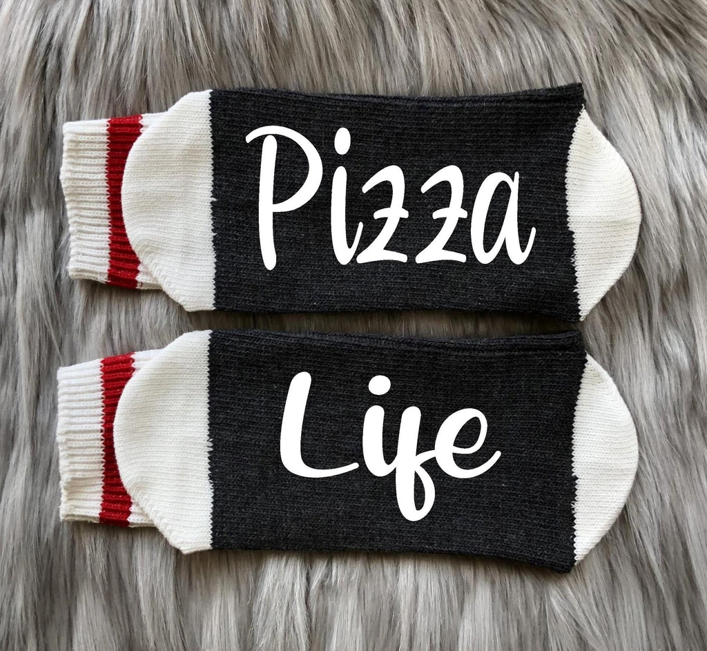 PIzza Life-Pizza Socks-Pizza Gifts-Birthday Gift-Mom Gift-Dad Gift-Foodie Gift-Pizza Lover Gift-Boyfriend Gift-Funny Socks-Mens Socks