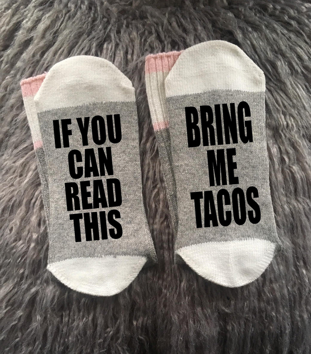 Taco Socks-Bring Me Tacos-Taco Gifts-Taco Tuesday-Let's Taco Bout It-Taco Dirty to Me-My Heart Says Taco-Best Friend Gift-Wife Gift