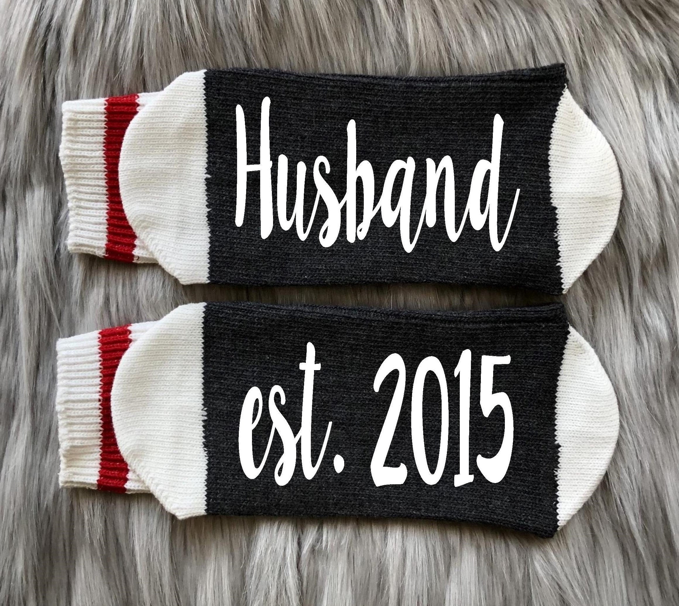 Wife Est.-Custom Socks-Wife Socks-Wife Gifts-Gift for Wife-Wife Birthday Gift-Anniversary Gift-Husband Gift-Couples Gifts-Wife Valentines